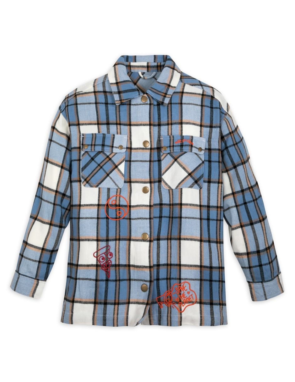 Camisa casual de algodón manga larga para mujer