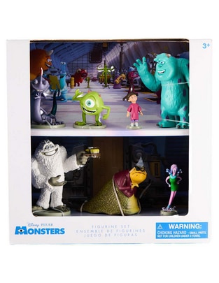 Set figuras Disney Pixar Randall Boggs, Mike Wazowski, Sulley, Boo, Yeti, Roz y Celia Mae Monsters