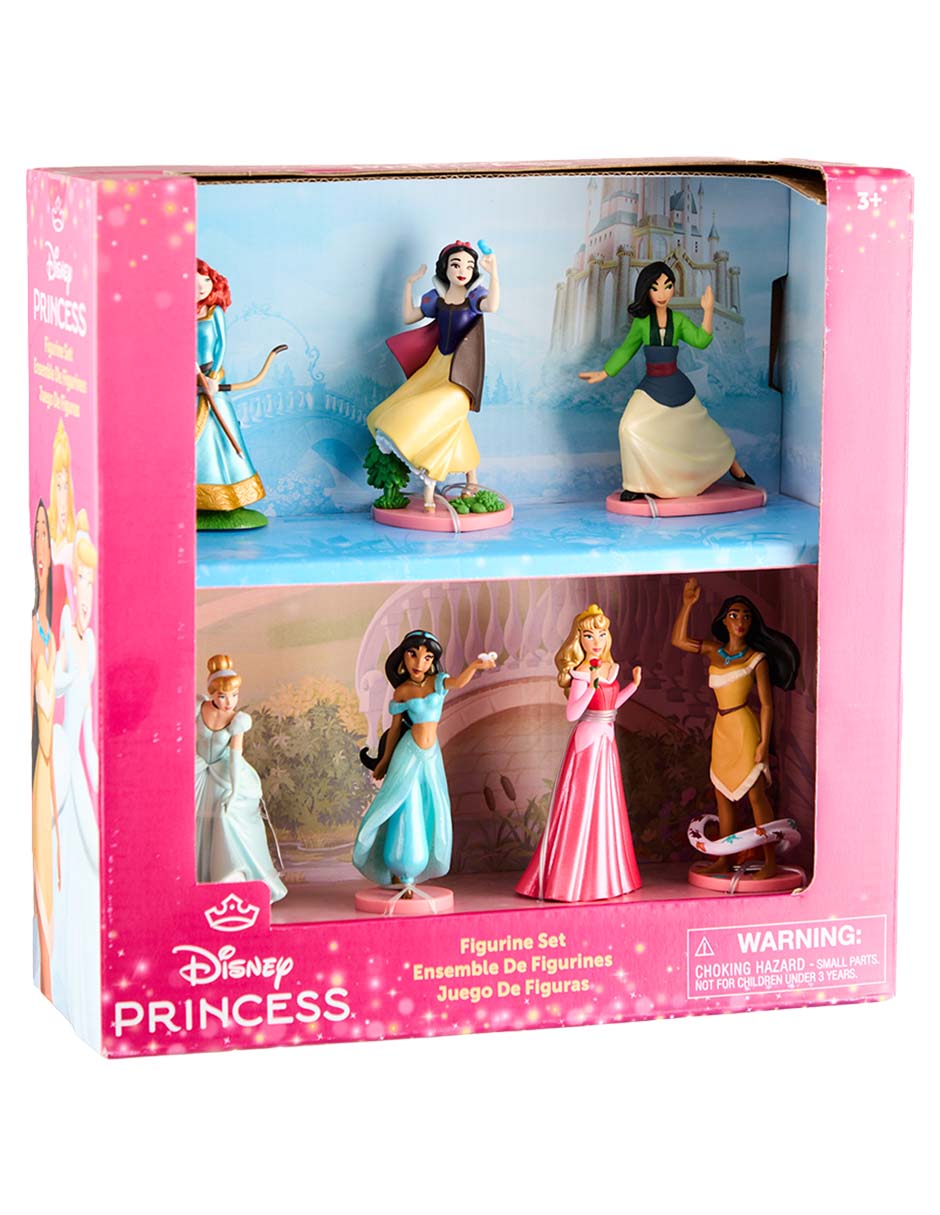 Set figuras Disney Merida, Cenicienta, Jazmine, Blanca Nieves, Aurora, Mulan y Pocahontas
