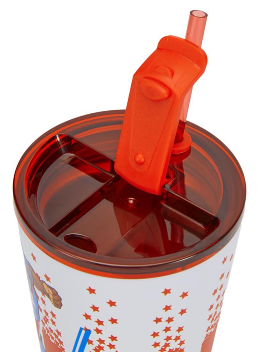 Tumbler de acero inoxidable Capitán América con tapa flip top 4