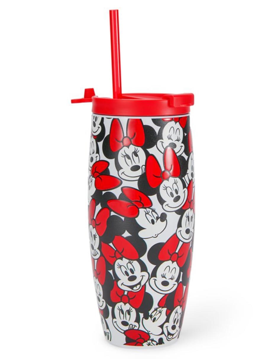 Tumbler de acero inoxidable Minnie con tapa rosca 2