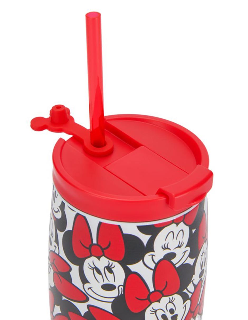 Tumbler de acero inoxidable Minnie con tapa rosca 3