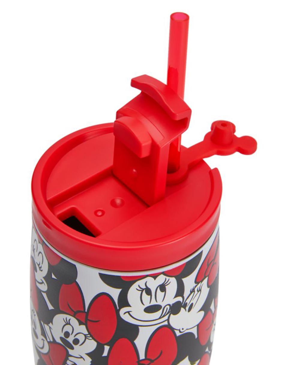 Tumbler de acero inoxidable Minnie con tapa rosca 4