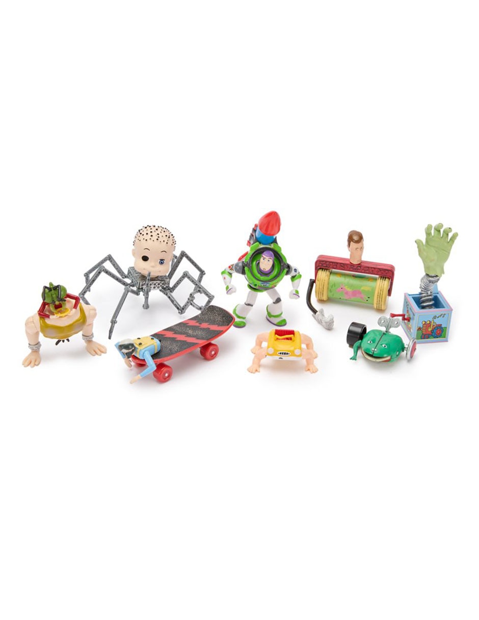 Set figuras Ducky, Roller Bob, Roller Bob, Buzz Lightyear, Crawling car, Wind-up frog y Jack-in-the-Box Toy Story