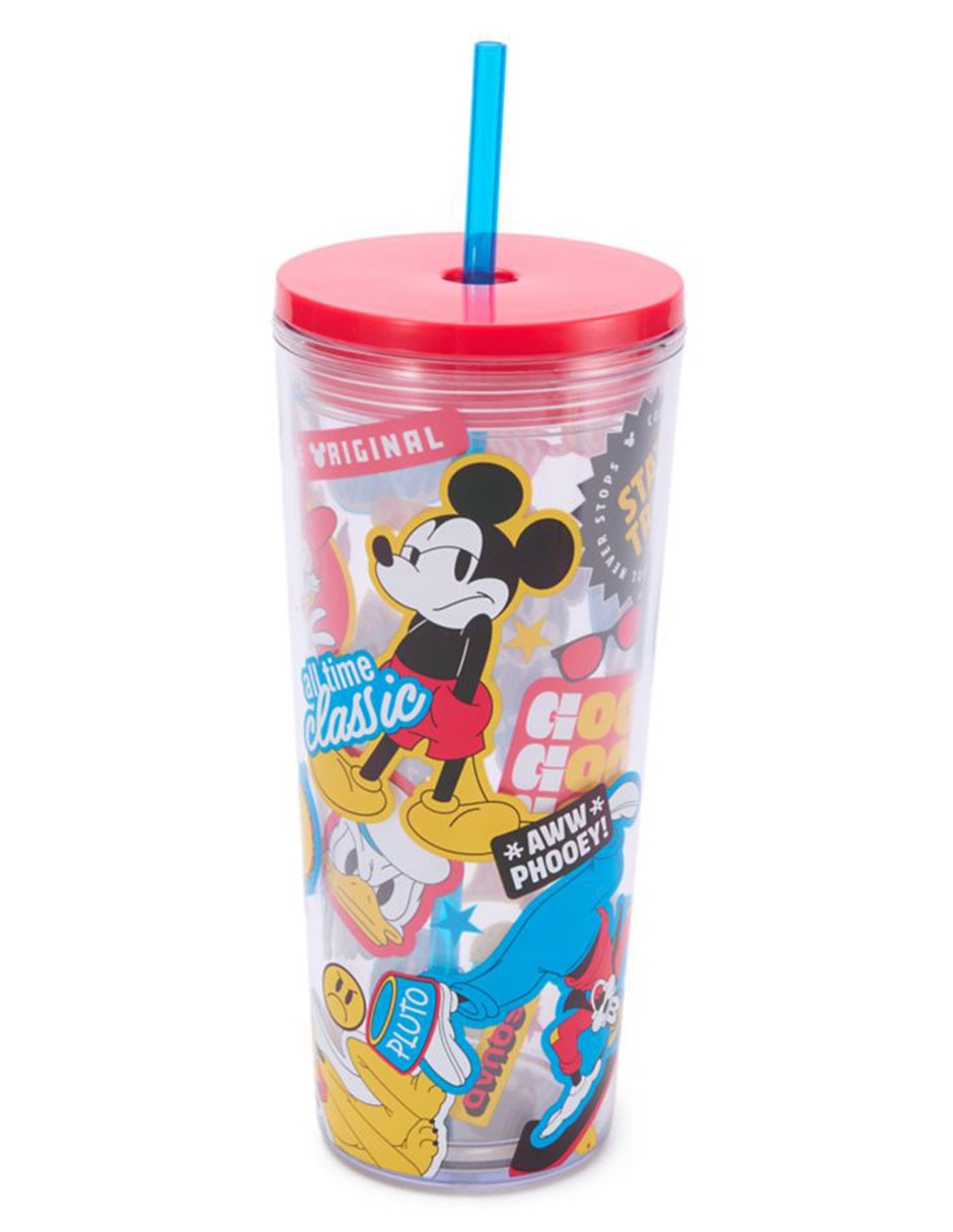Vaso con tapa y popote Mickey And Friends Disney