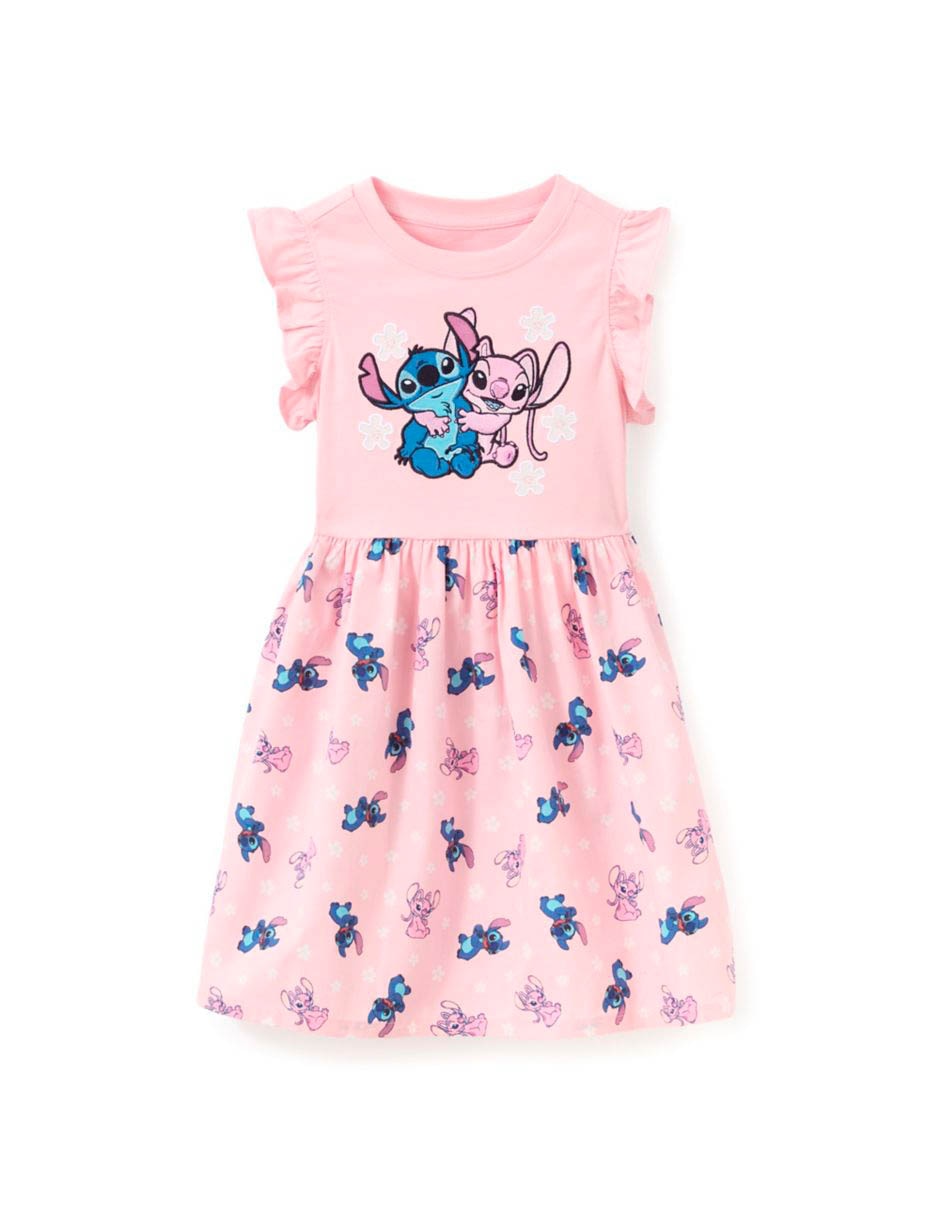 Vestido manga volantes para bebé niña
