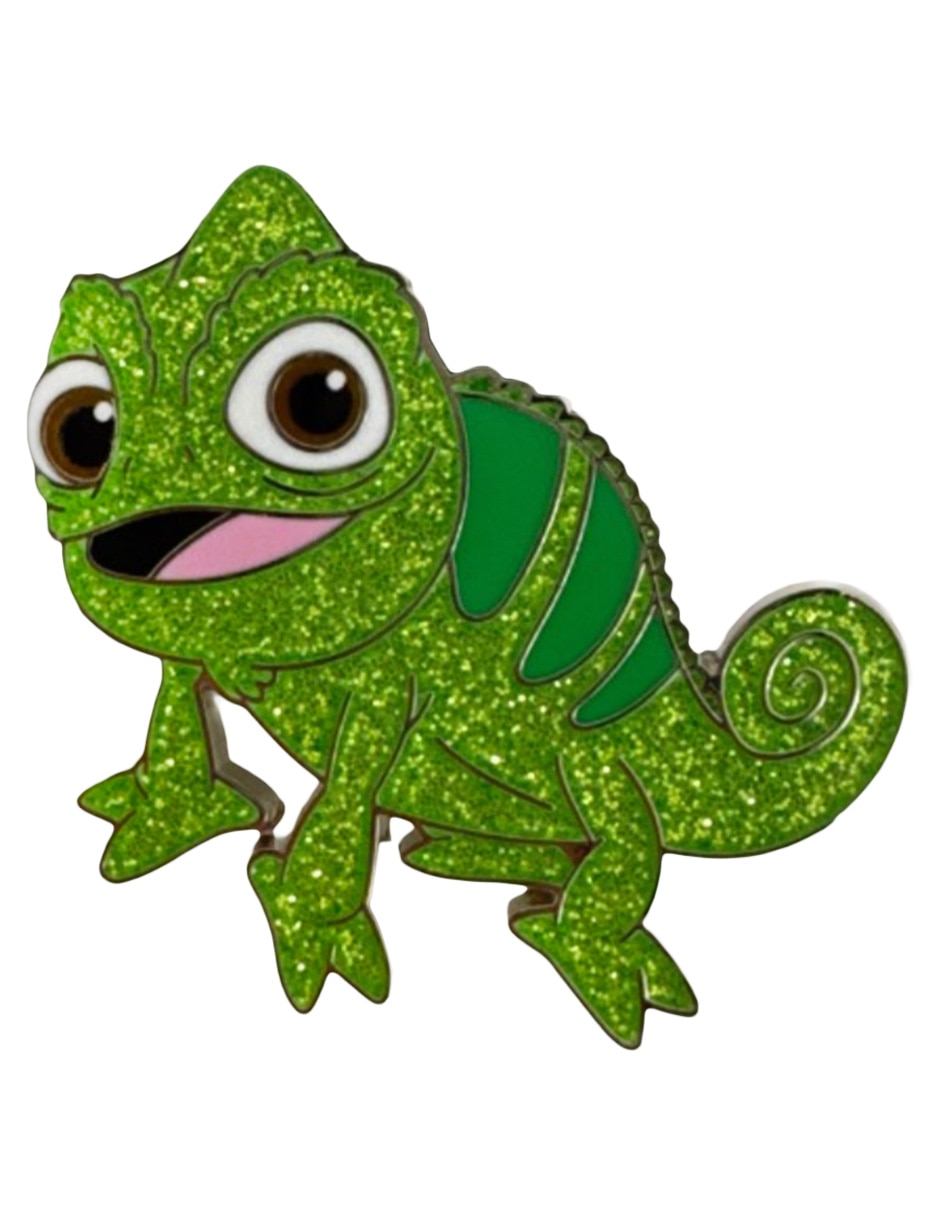 Pin de metal de camaleón Enredados