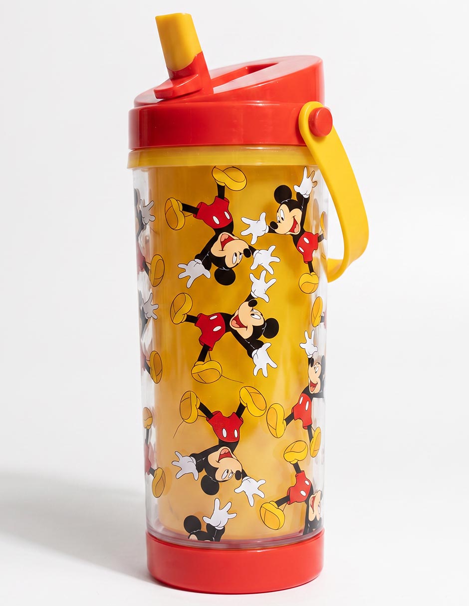 Botella de agua de plástico Toy Story Mickey Mouse con tapa rosca 295 Ml
