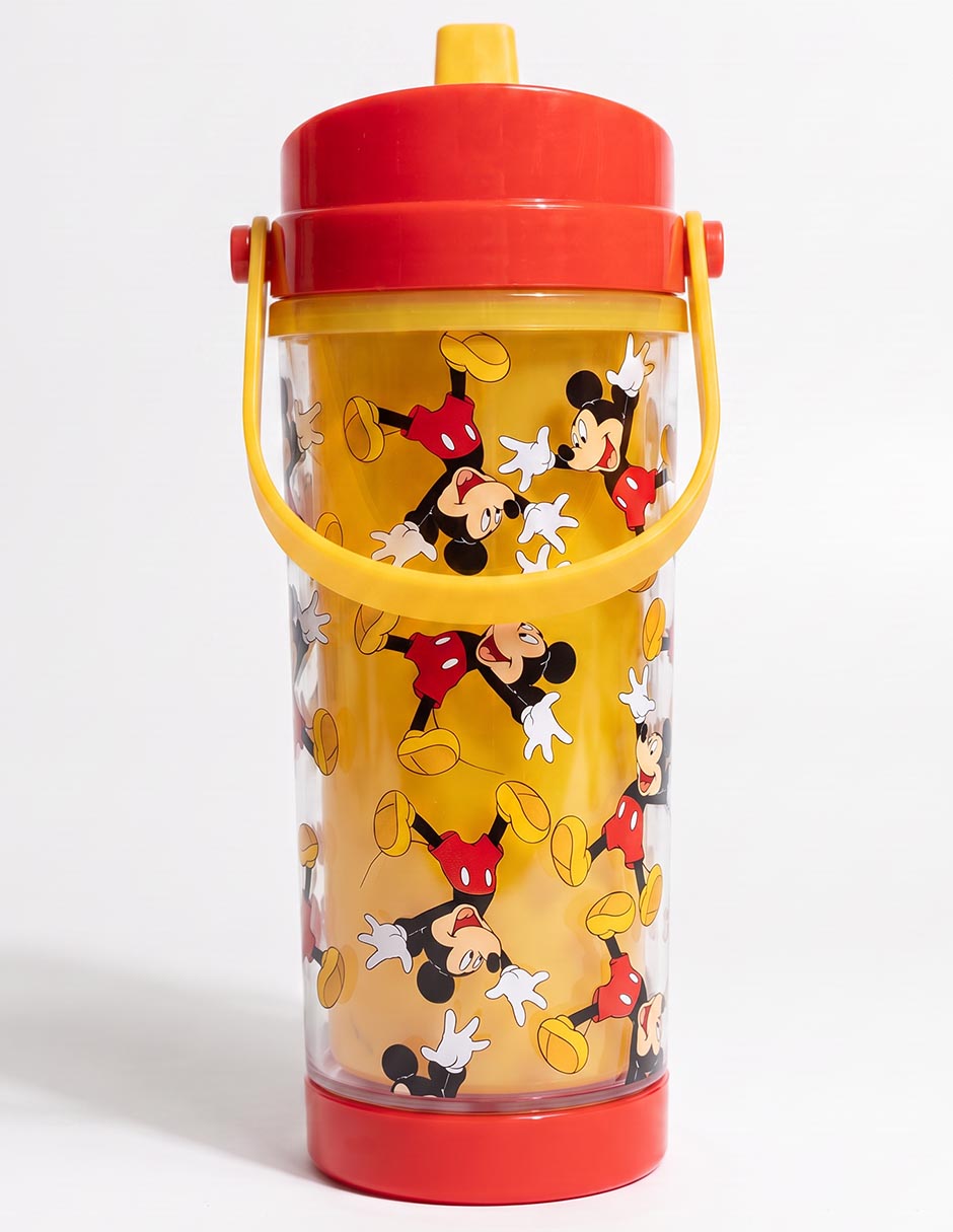 Botella de agua de plástico Toy Story Mickey Mouse con tapa rosca 295 Ml