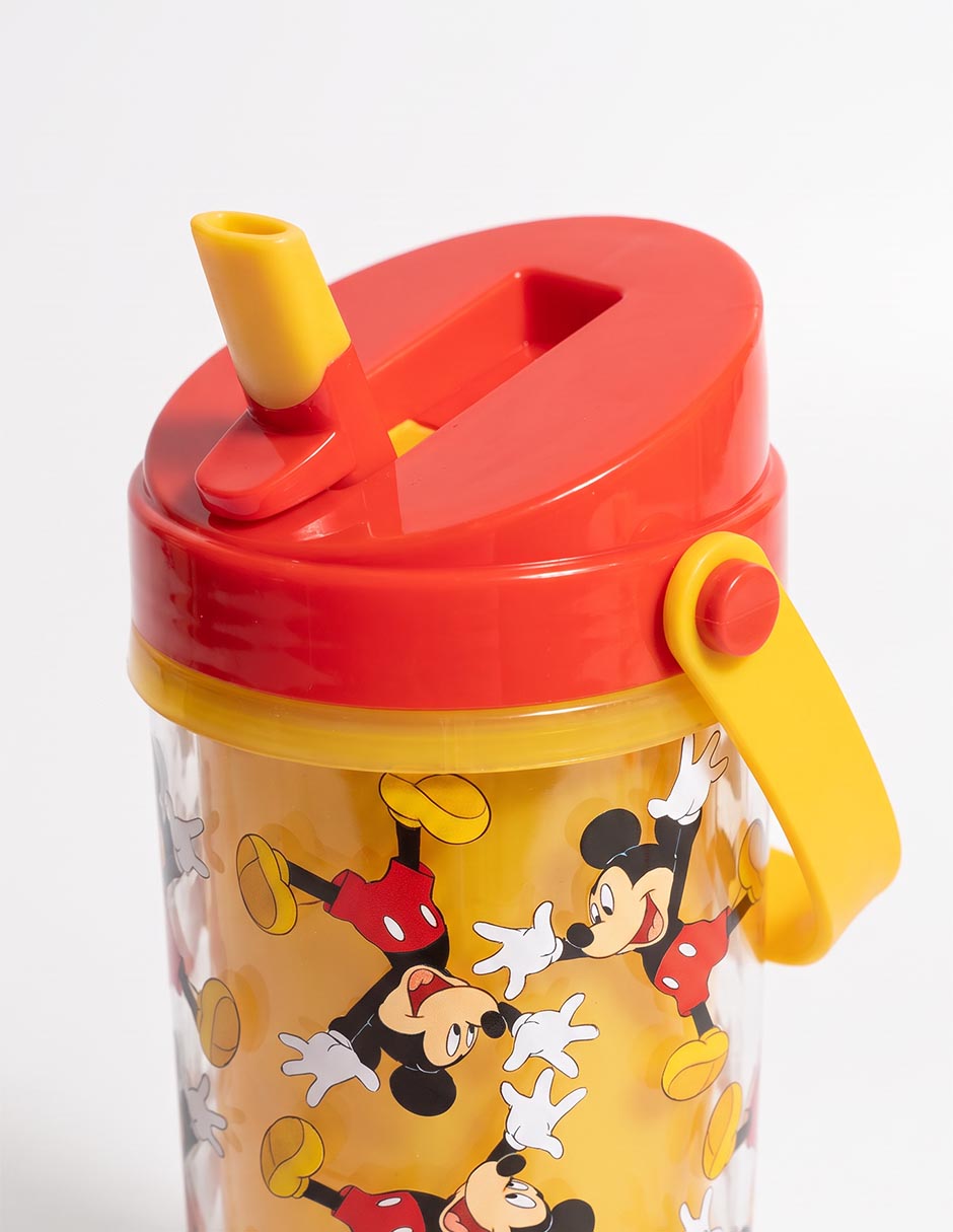 Botella de agua de plástico Toy Story Mickey Mouse con tapa rosca 295 Ml