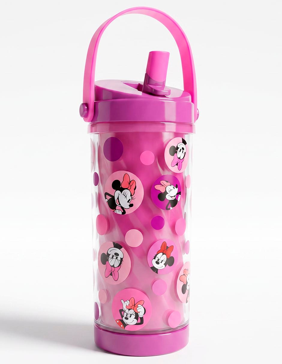Botella de agua Toy Story de plástico Minnie Mouse con tapa rosca 295 Ml