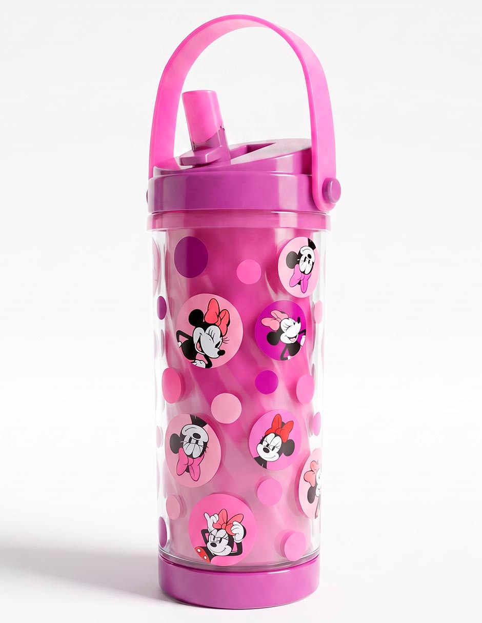 Botella de agua Toy Story de plástico Minnie Mouse con tapa rosca 295 Ml