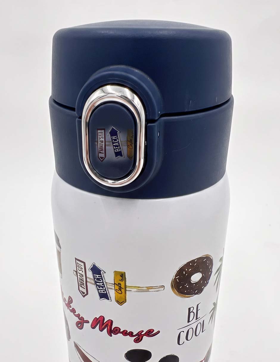 Botella de agua de acero inoxidable con tapa push pull 473 ml 3