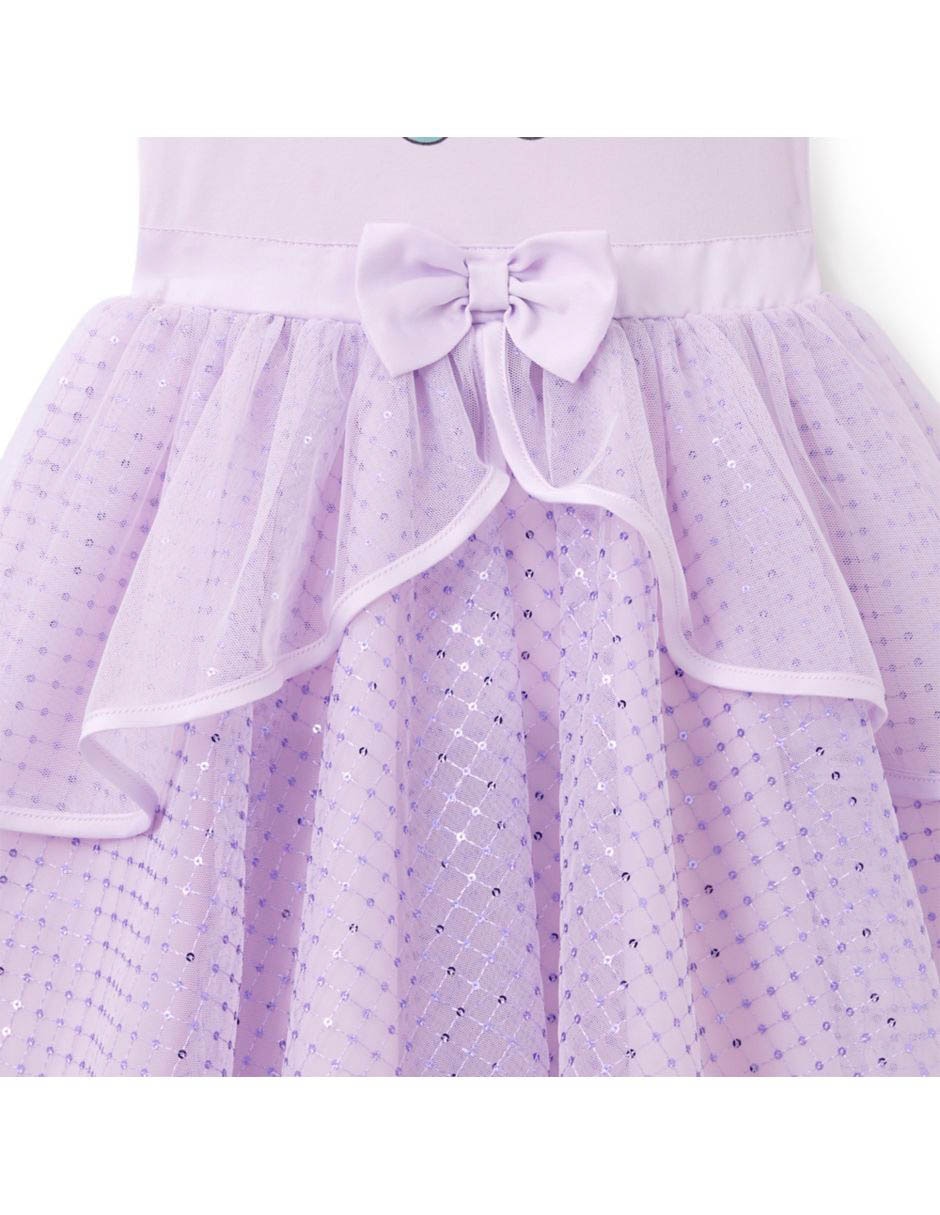 Vestido manga mariposa para niña 4
