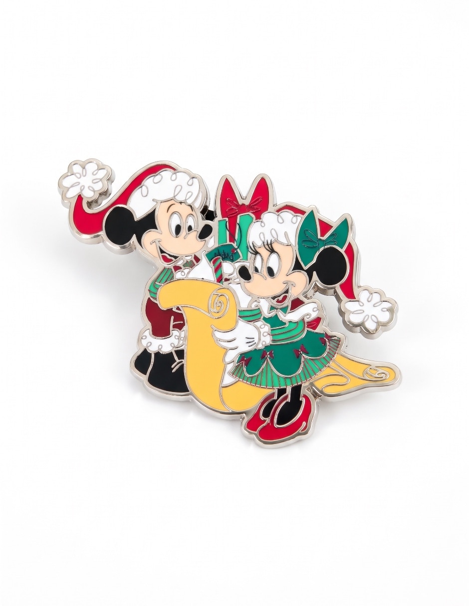 Pin navideño de metal Mickey and Friends