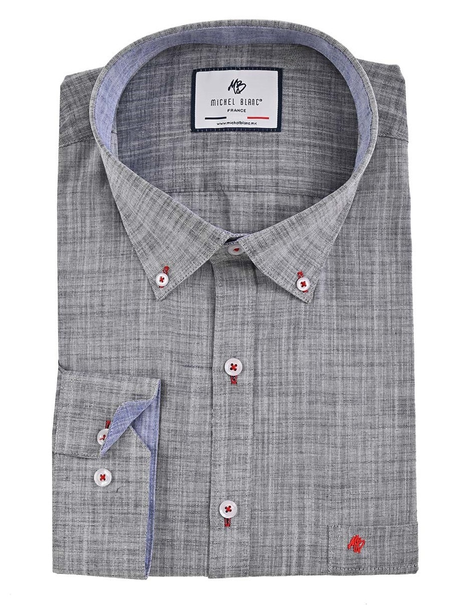 Camisa casual de algodón manga larga para hombre 3