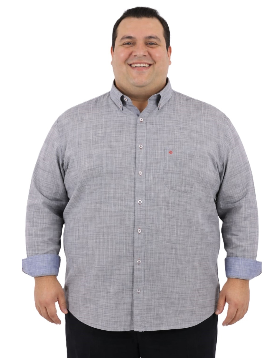 Camisa casual de algodón manga larga para hombre 4