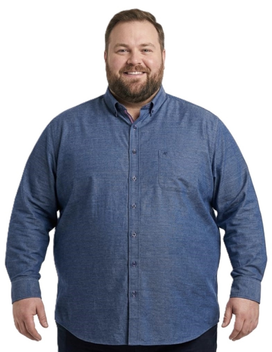 Camisa casual manga larga para hombre 4